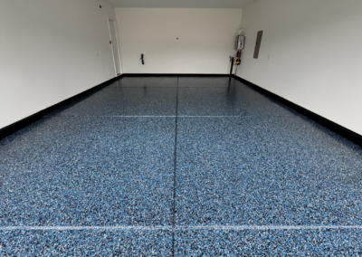 Garage epoxy floor installation for residential concrete
