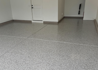 Light Gray Flake Epoxy Garage Floor Installation