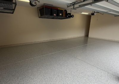 Glacier gray epoxy garage floor installation