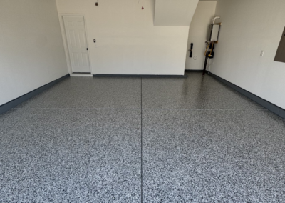 Garage epoxy floor installation for residential concrete